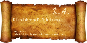 Kirchknopf Adrienn névjegykártya